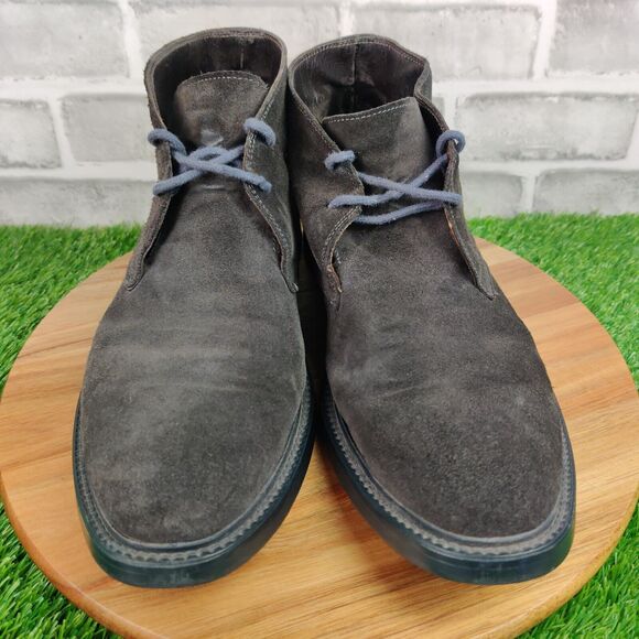 To Boot New York Adam Derrick Mens 10.5 Gray Suede Derby Chukka Boot Lace Up